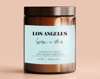 Custom Candle Label Template: Branded Soy Wax Packaging