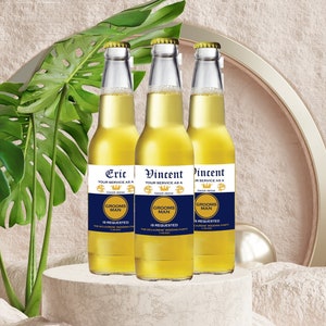Étiquettes de bouteille de bière drôle de proposition de garçon d&#39;honneur, bière personnalisée pour le témoin, garçons d&#39;honneur, proposition de fête de mariage, volonté personnalisée que vous serez mon, huissier