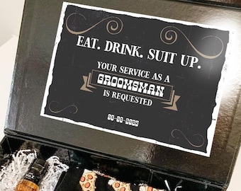 Texas Groomsman Proposal Stickers, Western Box Labels for Groomsmen, Best Man, Usher, Wedding Proposal Stickers