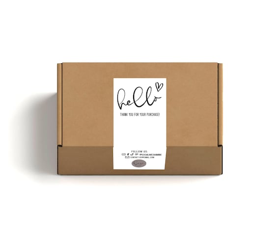 Custom Branded Package Box Label, Thank You For Your Purchase Logo Stickers, Order Label Template, Packaging Small Business Labels, Shipping
