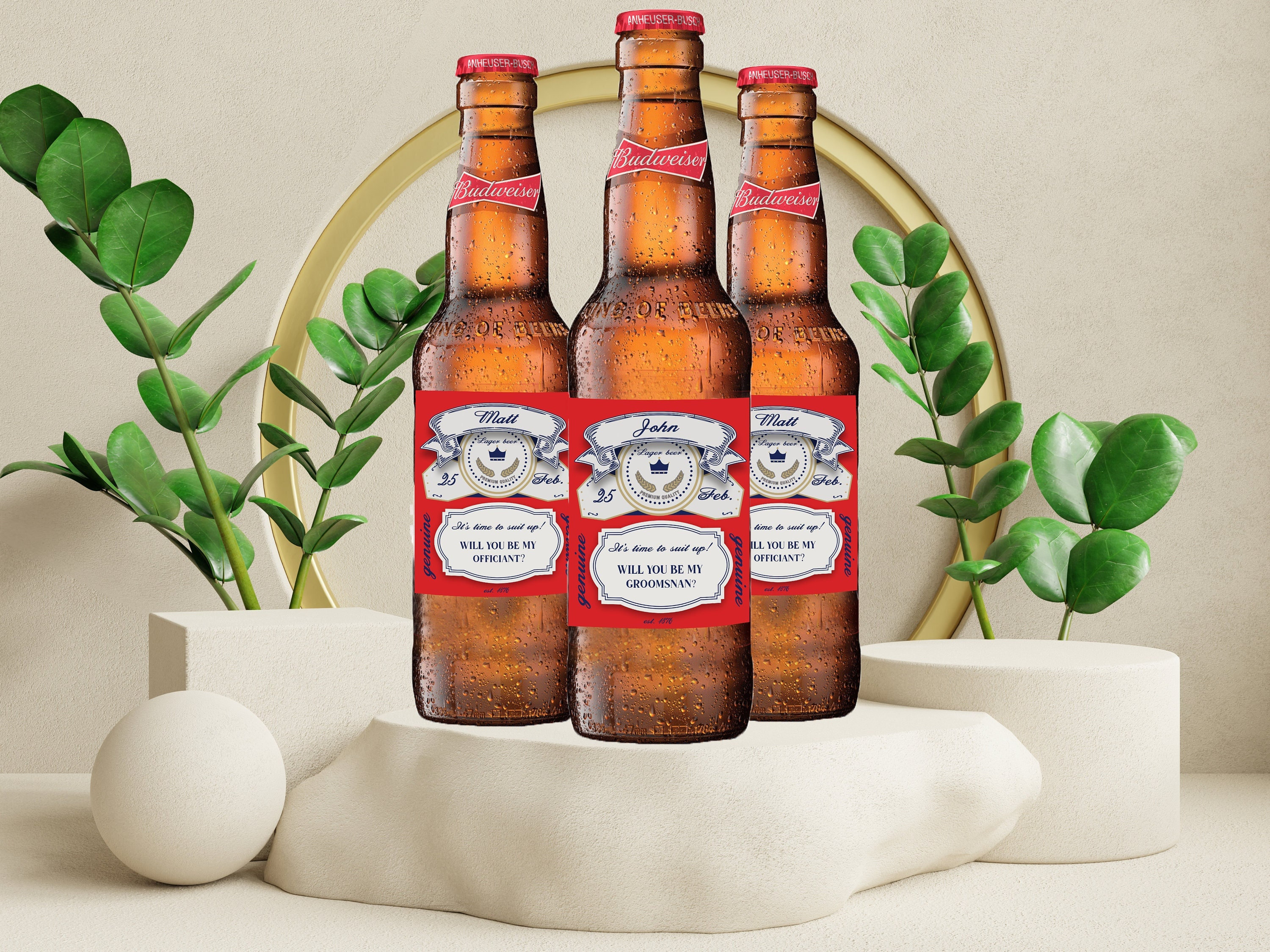 Groomsman Beer Label - Etsy UK