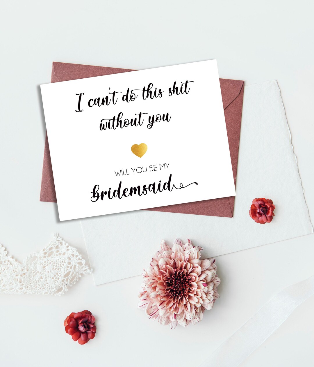 DIGITAL - Set of 2 Bridesmaid and Maid of Honor Proposal Cards, Wedding ...