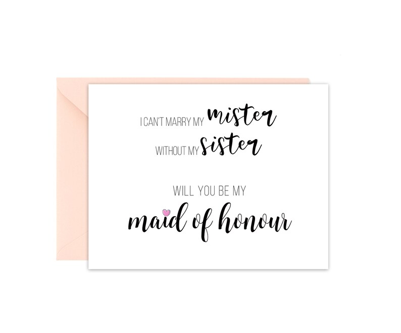 Maid of Honor Proposal Card INSTANT DOWNLOAD Maid of Honour - Etsy
