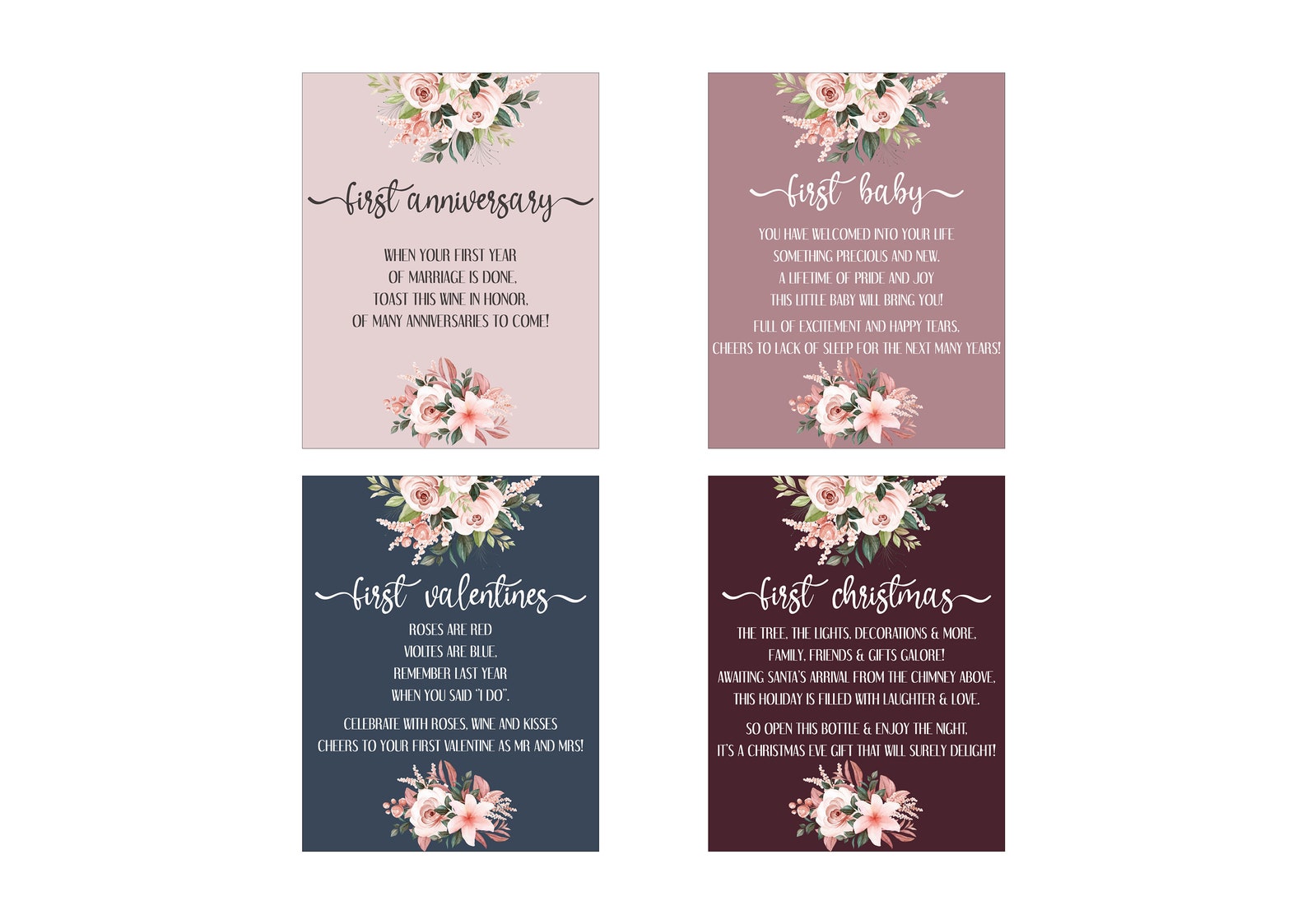 Wedding Milestone Wine Labels Wedding Gifts Engagement Party | Etsy