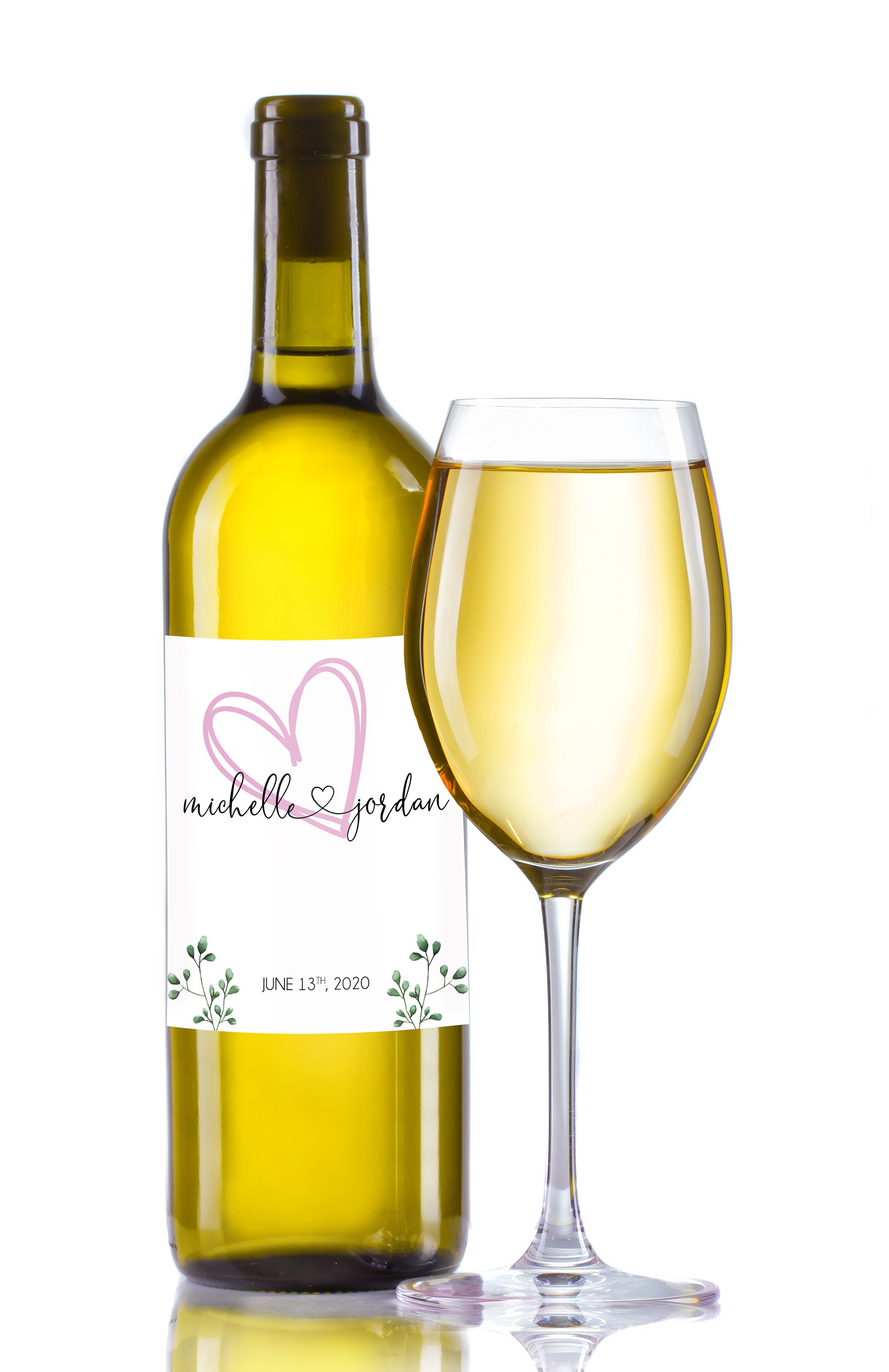 DIGITAL Wedding Wine Labels Greenery Wedding Wine Labels Etsy