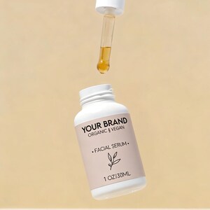 Custom Cosmetic Labels, Branded Product Label Design, Cosmetic Wrap Around Label, Product Labeling Template, Bottle Packaging, Skincare image 9