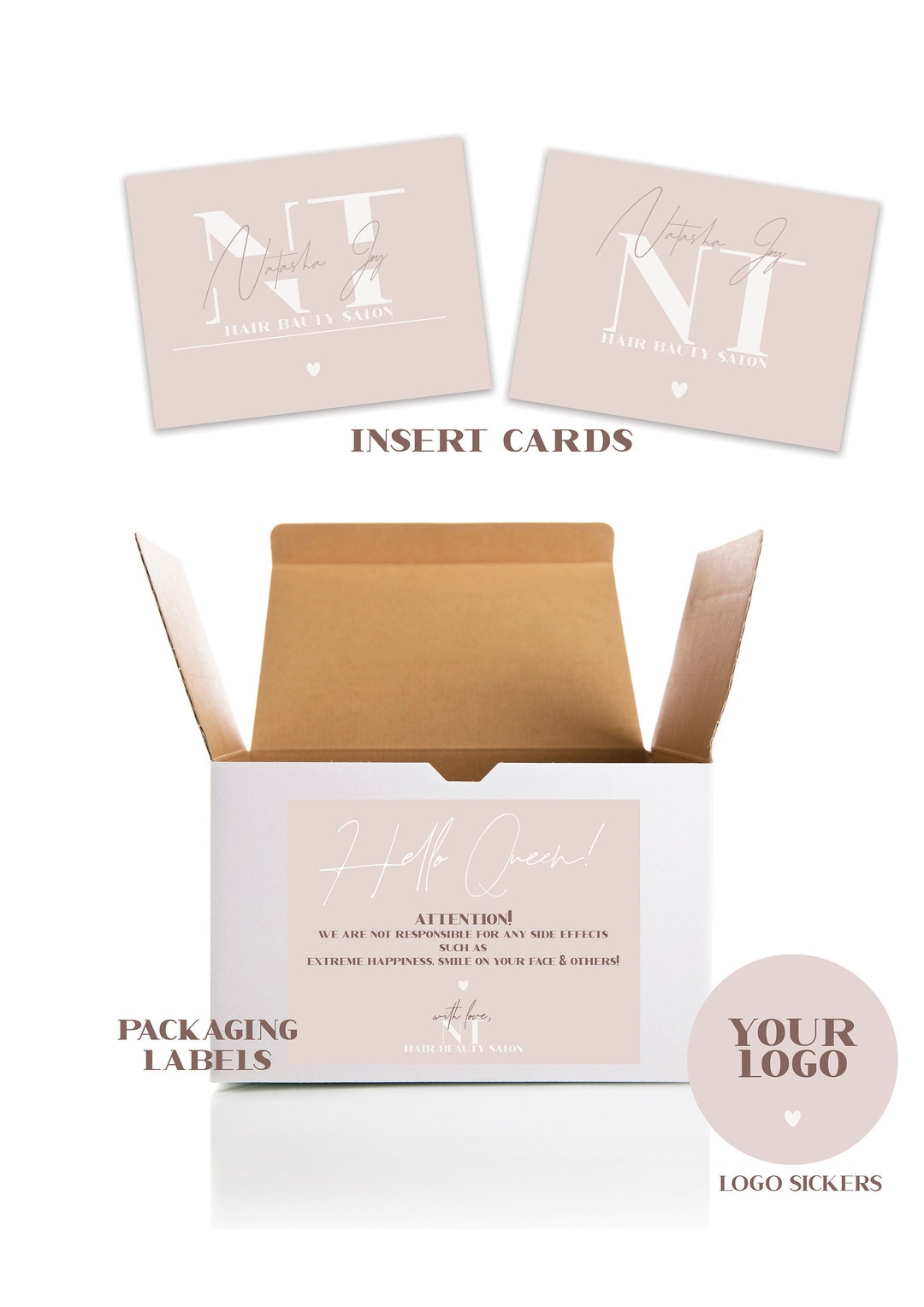 Custom Business Packaging: Logo Stickers, Seal Labels & Insert Cards - Etsy