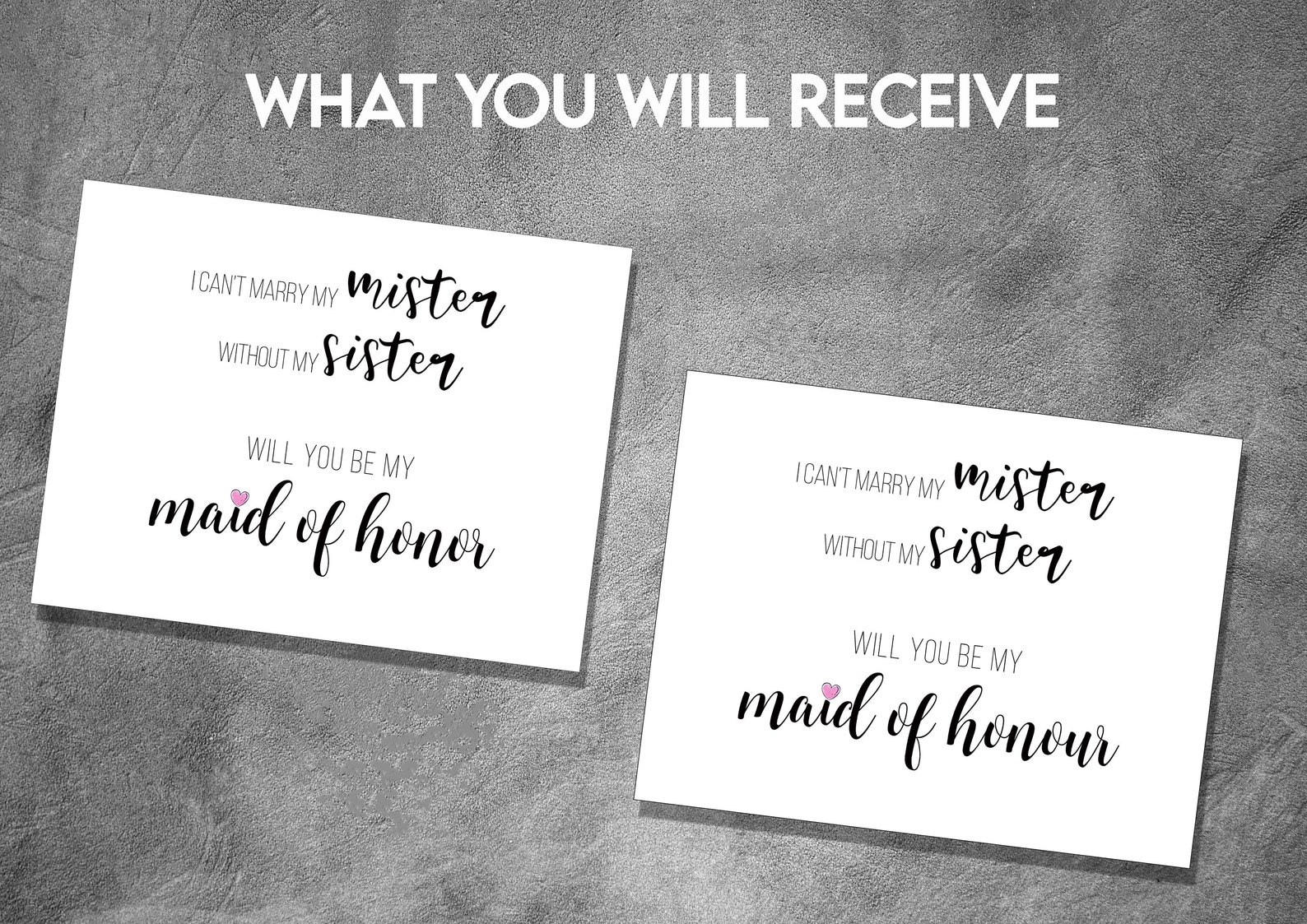 Maid of Honor Proposal Card INSTANT DOWNLOAD Maid of Honour | Etsy