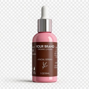 Custom Cosmetic Labels, Branded Product Label Design, Cosmetic Wrap Around Label, Product Labeling Template, Bottle Packaging, Skincare image 8