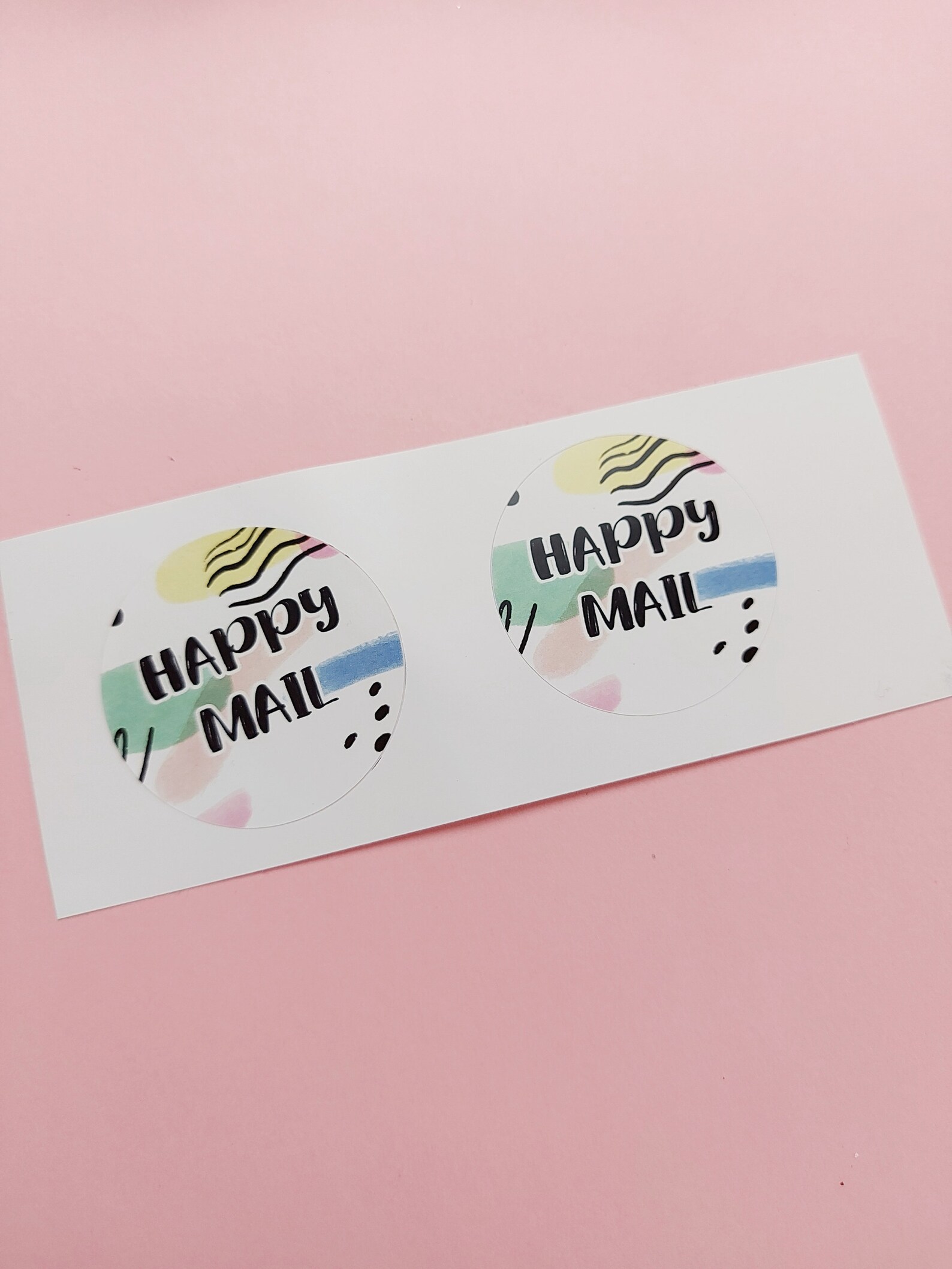 Custom Branded Packaging Stickers Happy Mail Sticker - Etsy