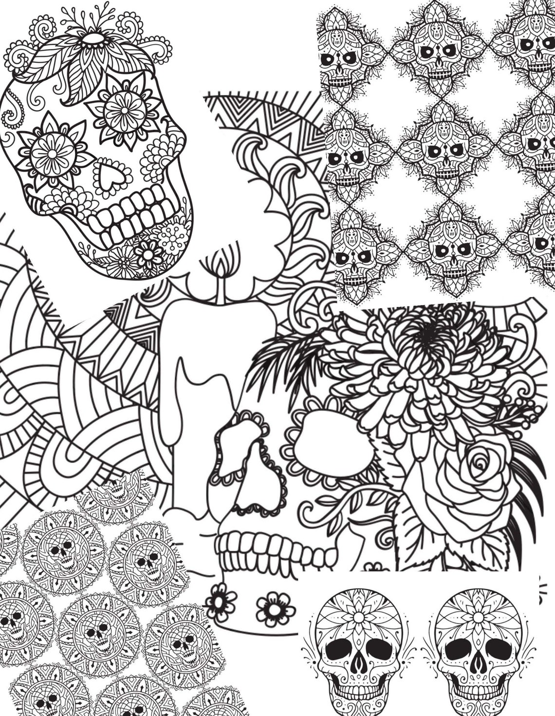 Adult Coloring Pages - Art-therapy - Printable - Etsy