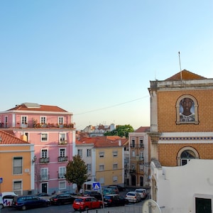Lisbon Alfama Photo Print: Portugal Architecture, Colorful Buildings (Digital Download)