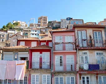 Porto Portugal Photo Print: Colorful Houses, Travel Wall Art