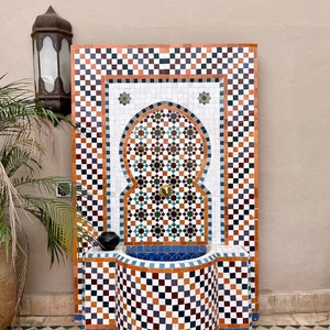 Marrakech Fountain Photo: Morocco Tile Wall Art Print