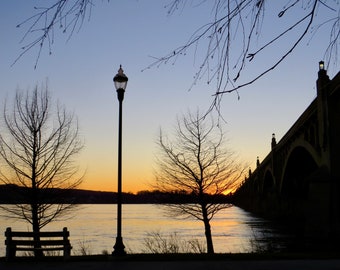 Susquehanna River - Columbia Side of the  Bridge Winter Sunset  ‘24  01