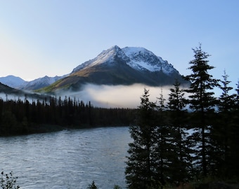 Stunning Alaska Misty Mountain & Water View   01