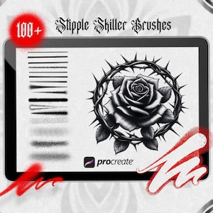 100+ Stipple Tattoo Brushes for Procreate | Professional Dotwork & Shading Brushes
