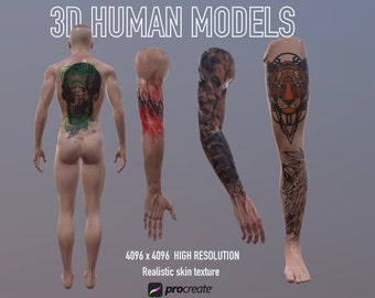 3d Male Human Model for Procreate
