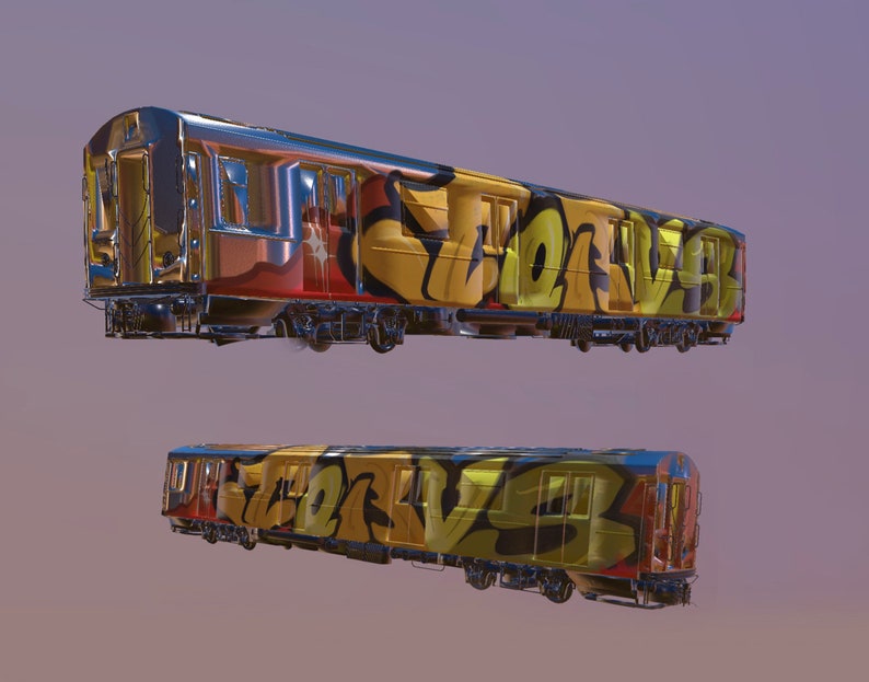 3d Train for Procreate - Etsy
