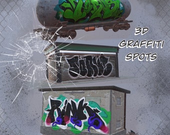 3d Graffiti Spots For Procreate app