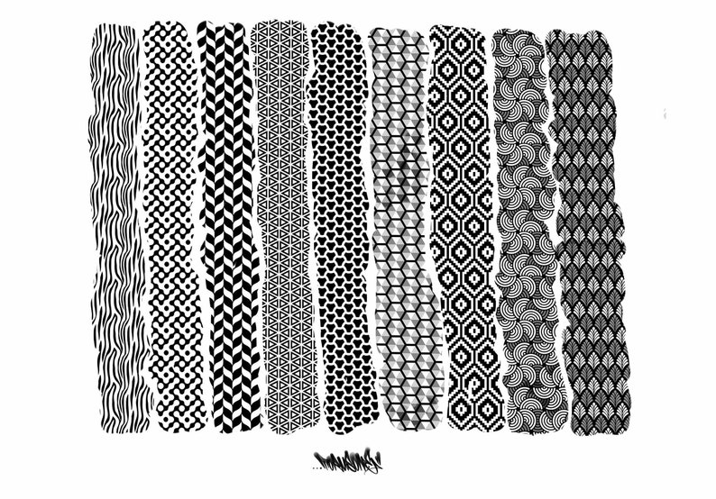 145 Geometric Brushes for Procreate 2 X Pack Etsy