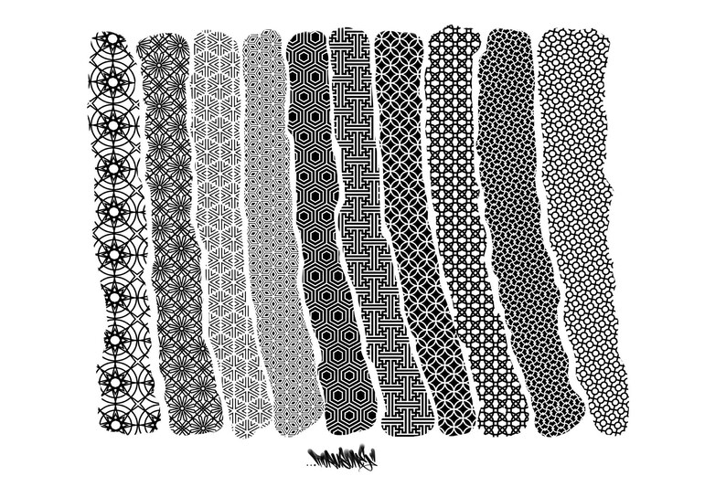145 Geometric Brushes for Procreate 2 X Pack Etsy