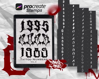 Tattoo Numbers Vol.3  – For Procreate