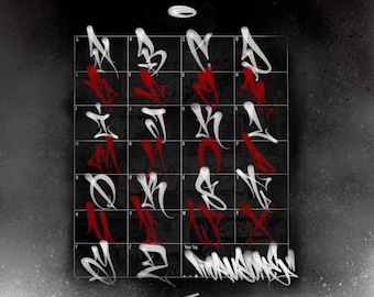Graffiti Fat Caps Alphabet – Letter Stamps on Procreate!
