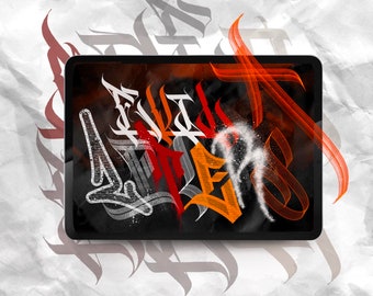 Lettering Procreate Stamps + Brushes
