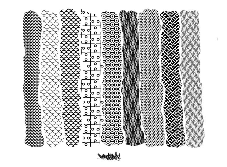 145 Geometric Brushes for Procreate 2 X Pack Etsy