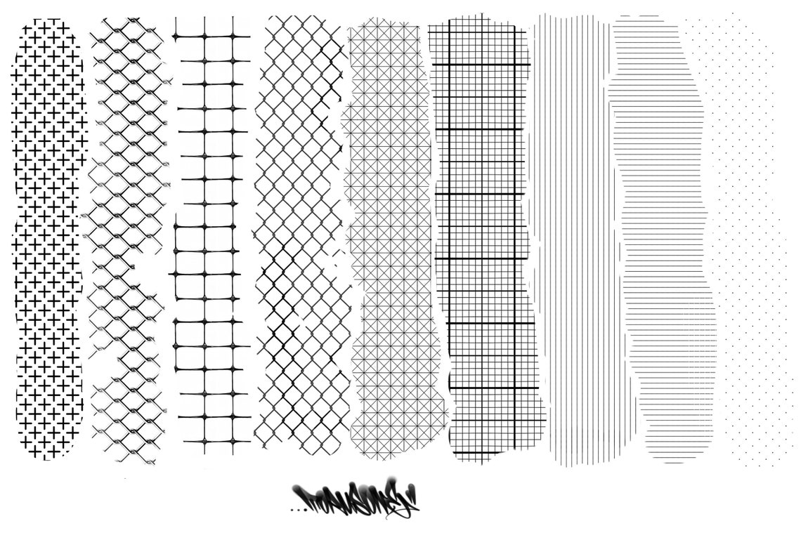 72 Geometric Brushes for Procreate Etsy