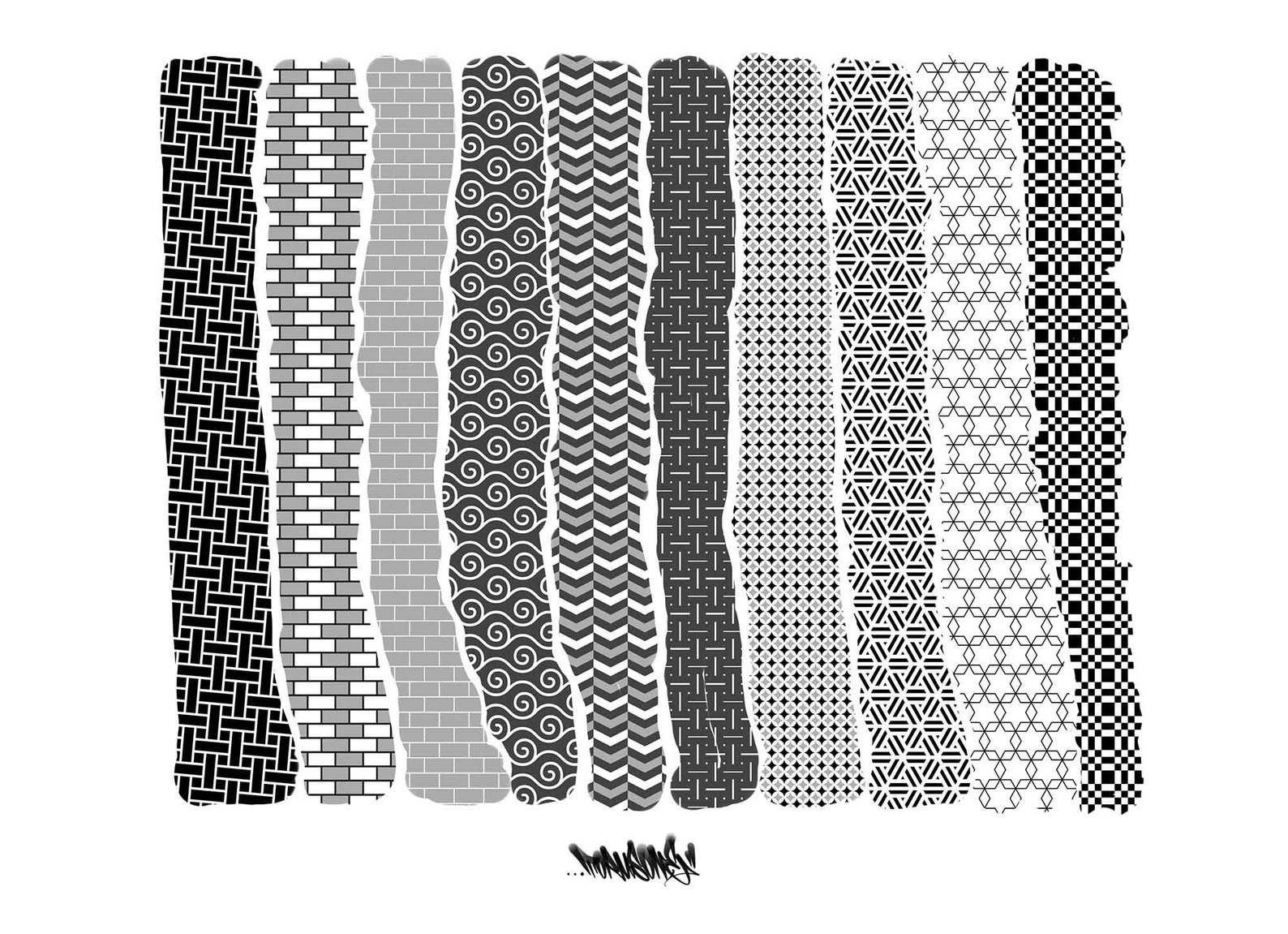 145 Geometric Brushes for Procreate - 2 X Pack - Etsy