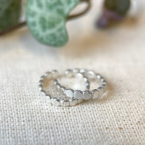 Silver Flat Bead Ear Cuff, Non Piercing Ear Cuff, Ear Cuffs, Fake Hoop, Non Piercing Body Jewellery, Fake Conch Piercing, Fake Helix Hoop.