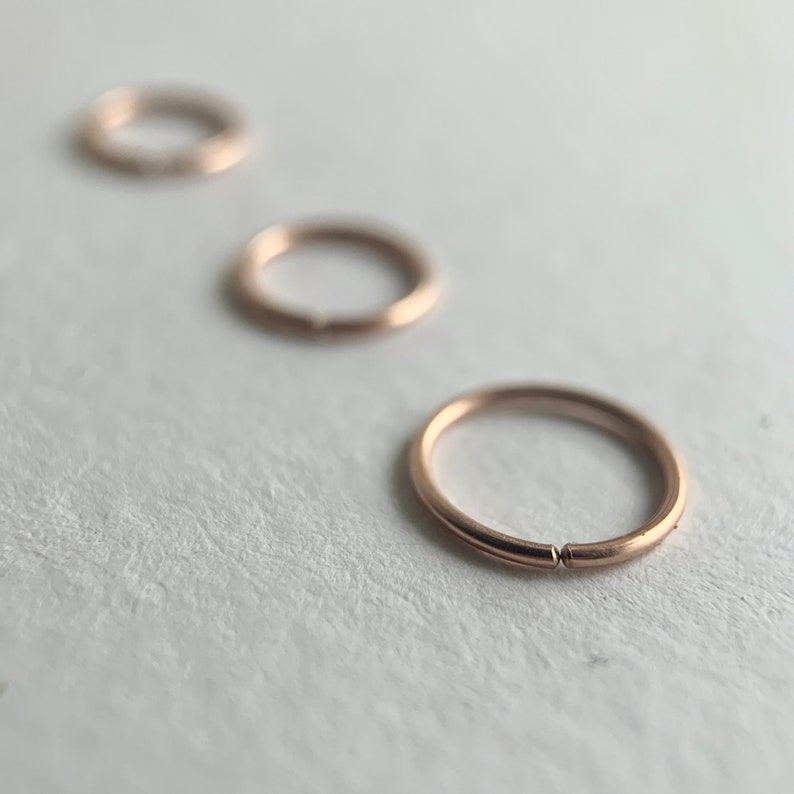 Solid Rose Gold Hoop Earrings 9ct Gold Hoop Rose Gold Etsy