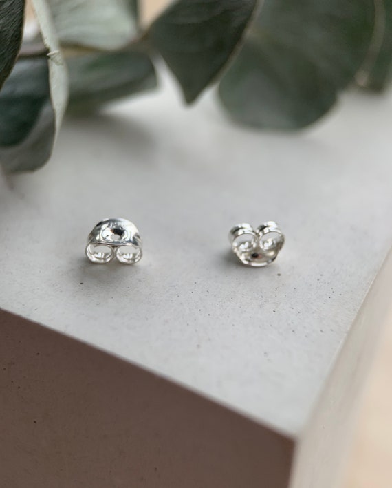 Orecchini A Bottone A Barra Piccola In Argento Sterling - Foto 2