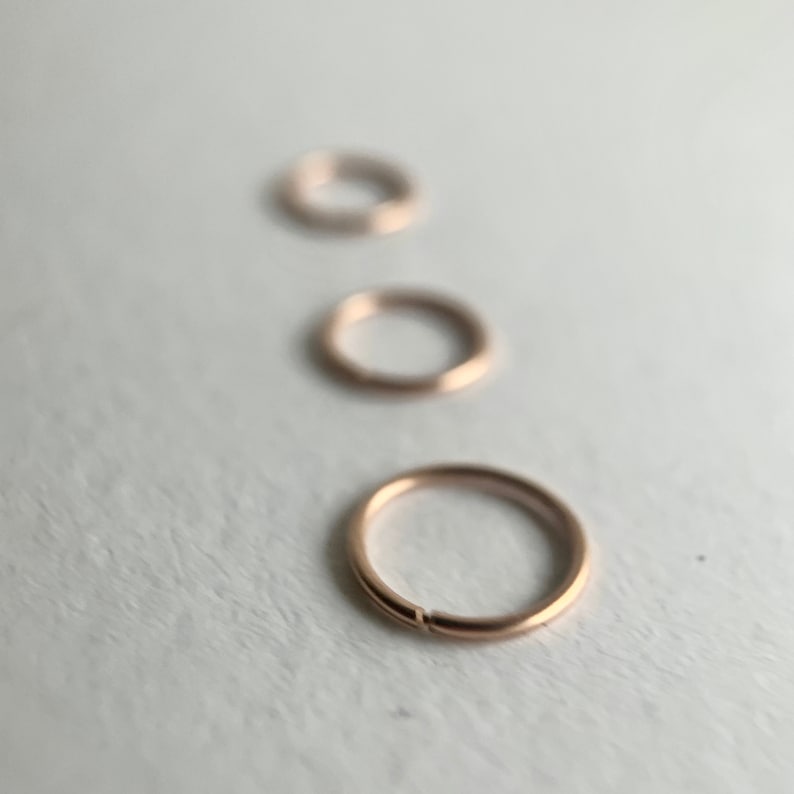 Solid Rose Gold Hoop Earrings 9ct Gold Hoop Rose Gold Etsy