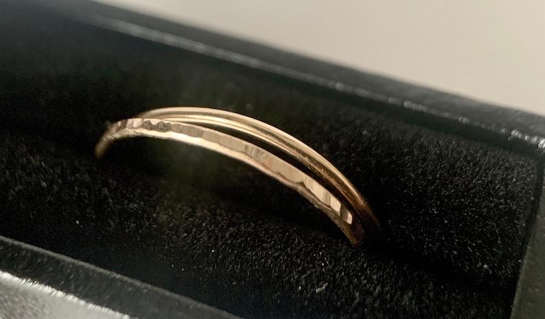 Rose Gold Ring Gold Ring 9ct Gold Ring Yellow Gold or Rose Gold Rings Textured Ring Solid Gold Stacking Rings Stacker Rings