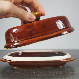 Ceramic Butter Dish with Lid, Ukraine Pottery, Butter Keeper, Kitchen Decor, Housewarming Gift