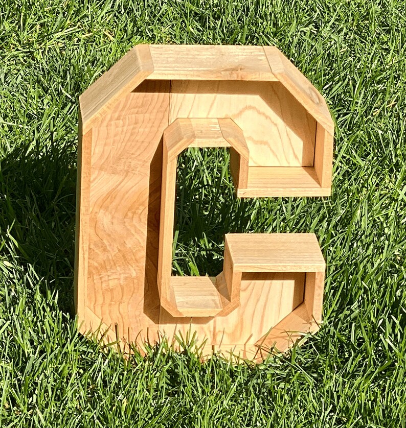 13 Rustic Initial Letter Planter / Letter Shadow Box / Etsy