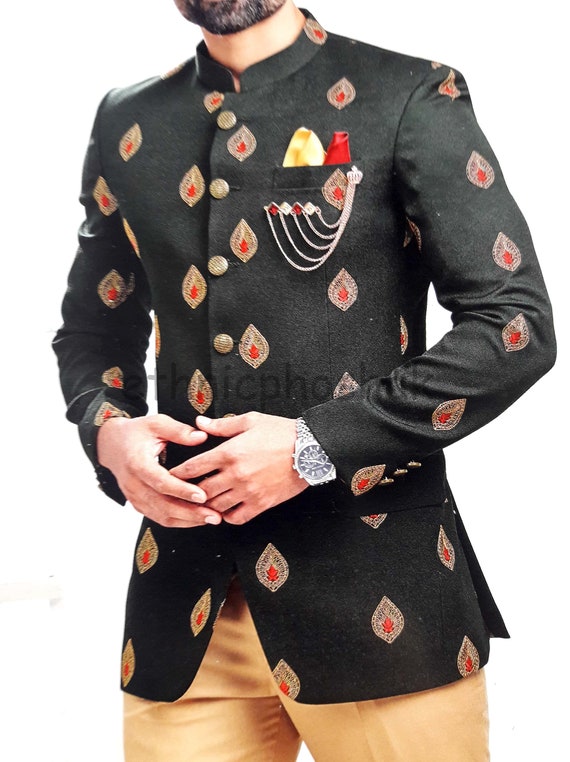 jodhpuri blazer printed
