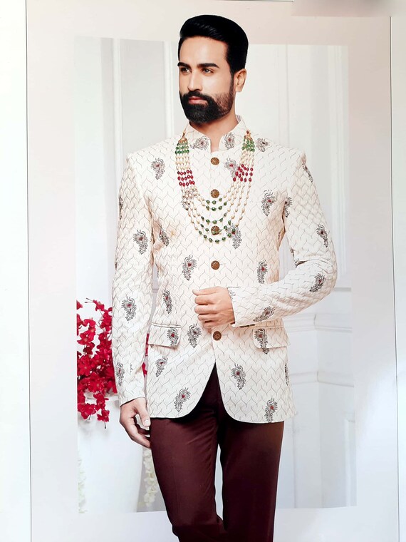 pix Suit Paint Design For Men indo western mens jodhpuri suit wedding designer printed etsy