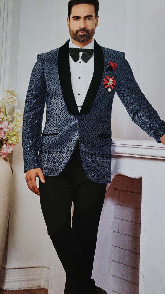 Gray Tuxedo Coat Custom Made Men Designer Formal Jacket - Etsy Canada