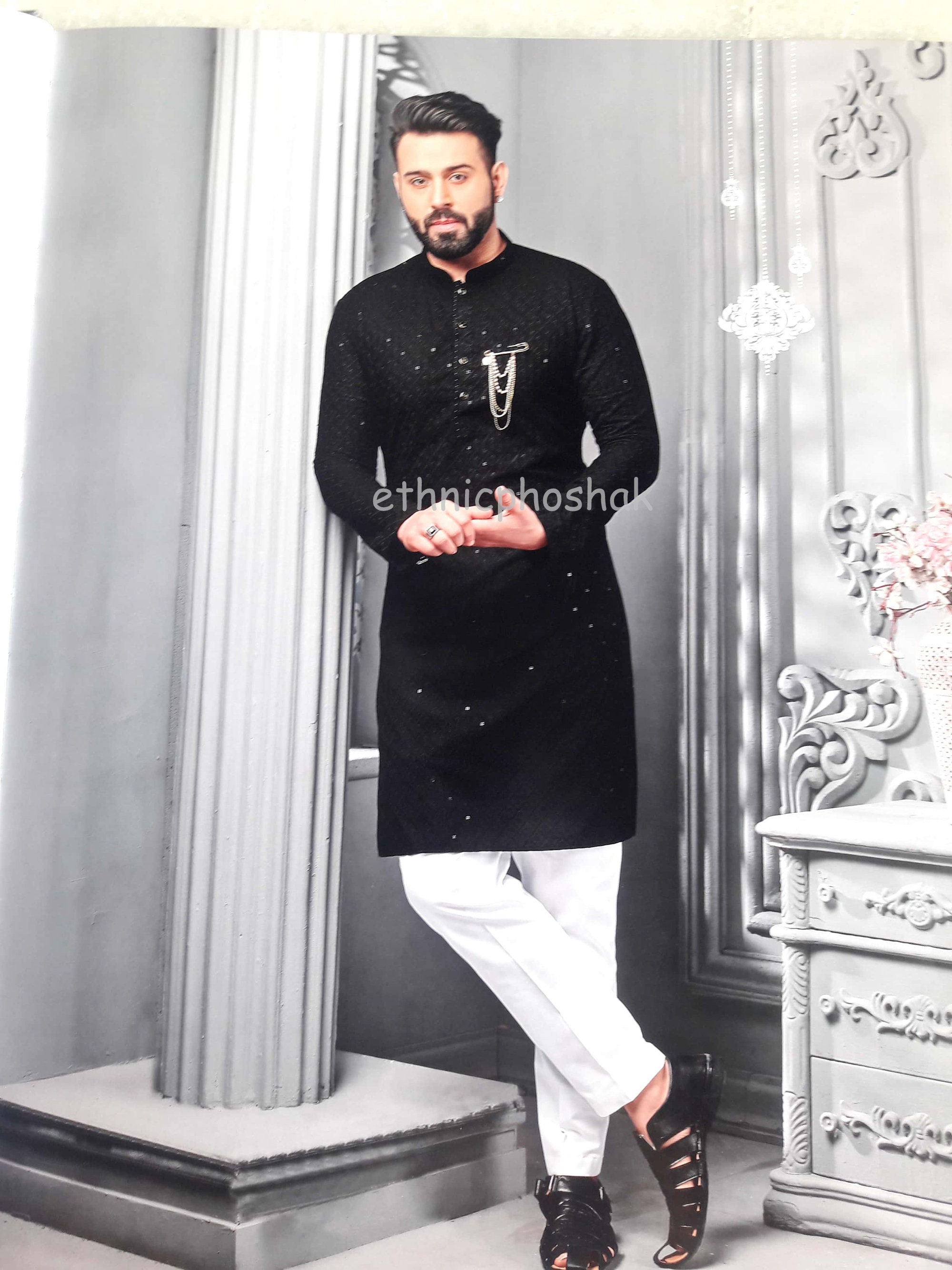 Worldwide Postage Ethnic Indian Design Bollywood Men Kurta Sherwani 2pc Suit 