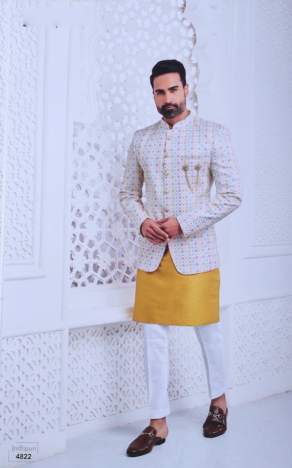 Sherwani for Men jodhpuri Suit Wedding Sherwani Formal Suit