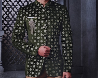 Jodhpuri Suit Blezer Coat Bandhgala Jodhpuri Sherwani Mens