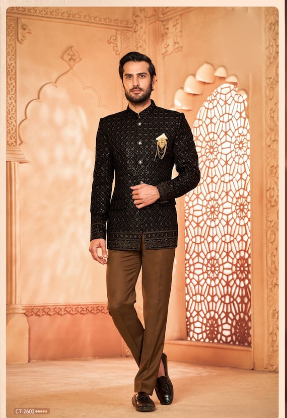 Buy Buy Men's Art Silk Embroidered Jodhpuri Jacket Online - (4333) —  Karmaplace