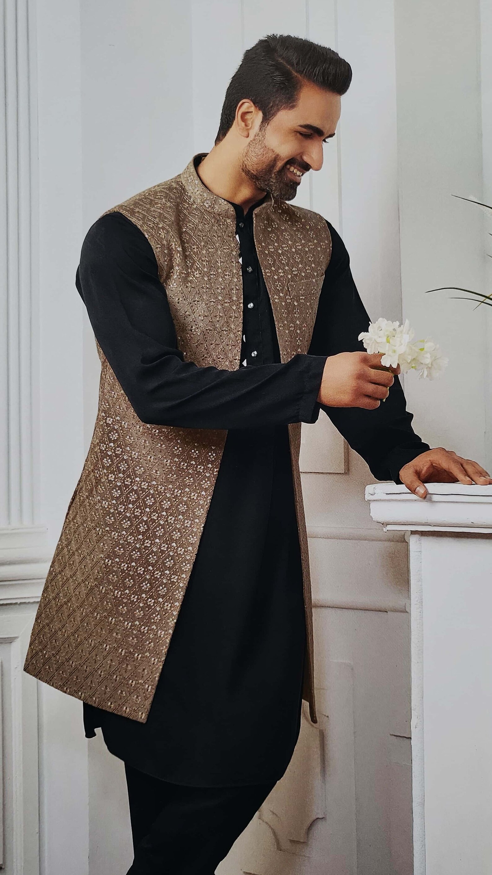 Sherwanikurta Pajama for Men Long Vest Coat Nehru Jacket Etsy