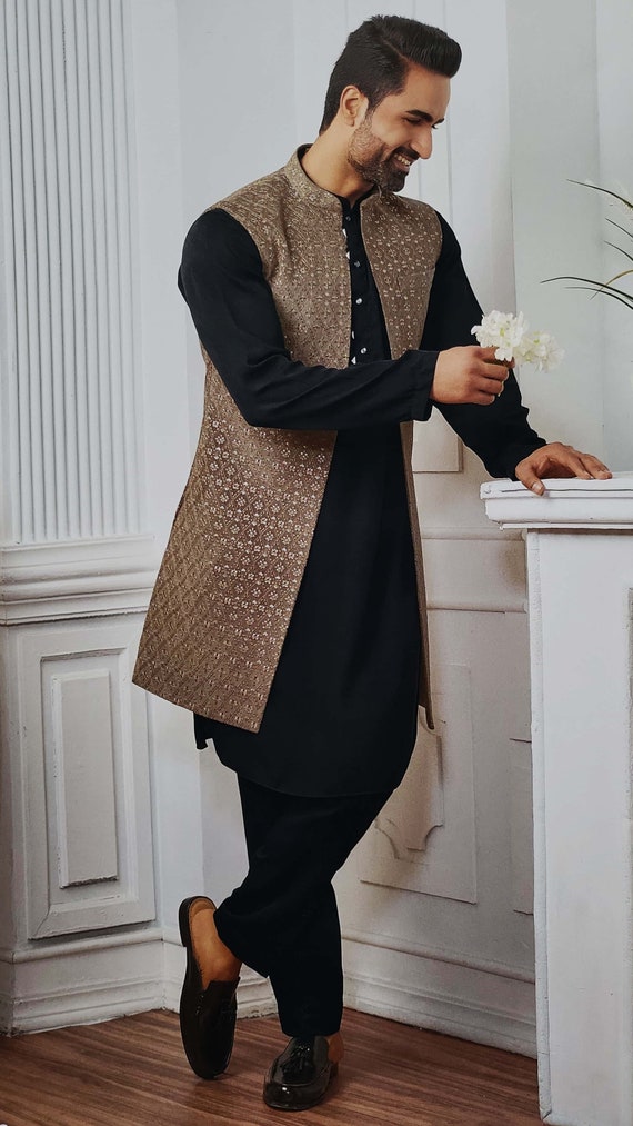 vest and long sleeve