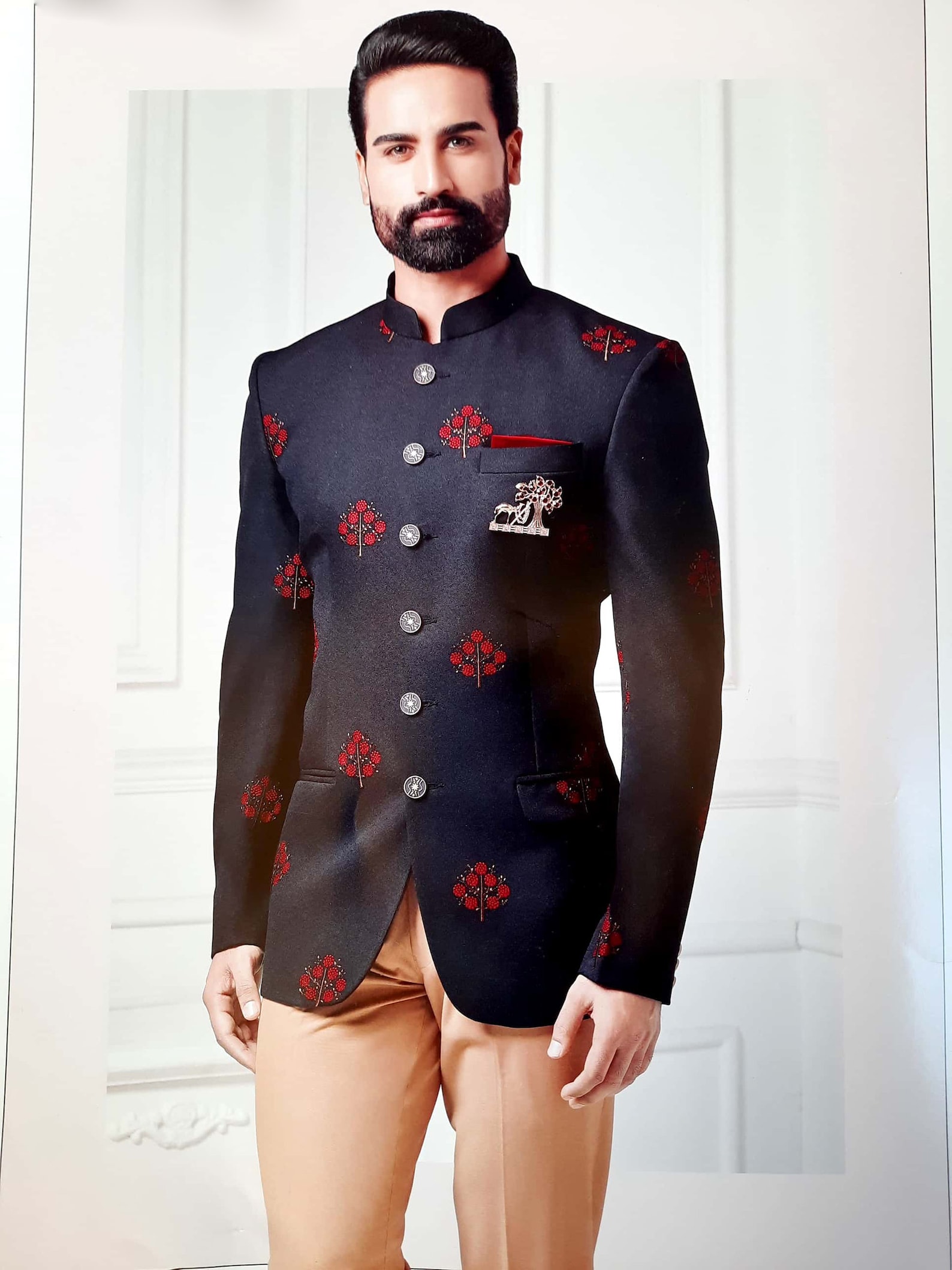 jodhpuri printed suit for men