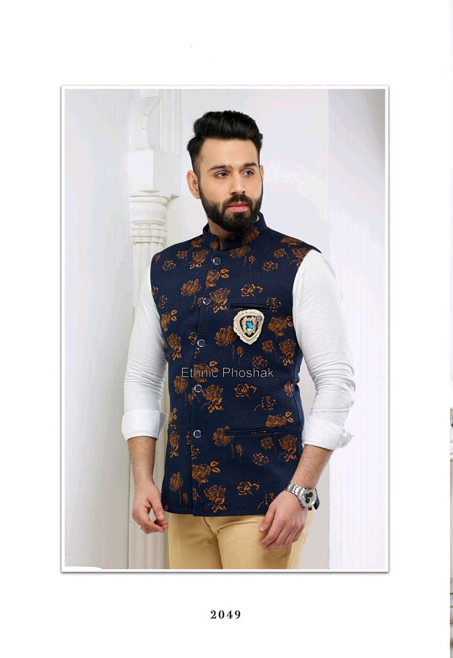 jodhpuri printed suit for men